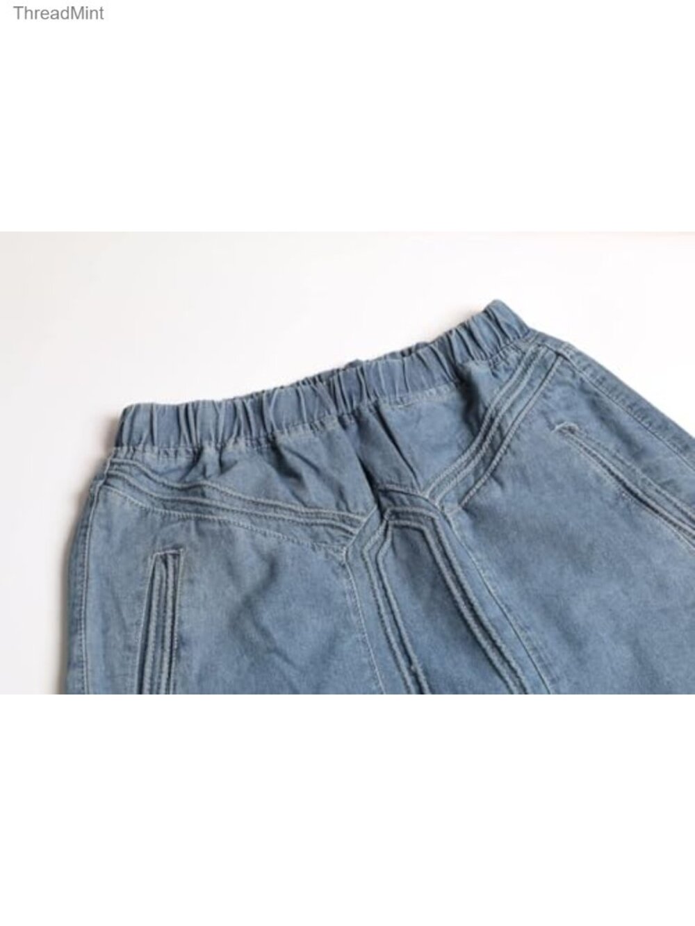 Vintage Frayed Hem Maxi Denim Skirt A-Line Distressed Flowy Long Skirt - Picture 2 of 6